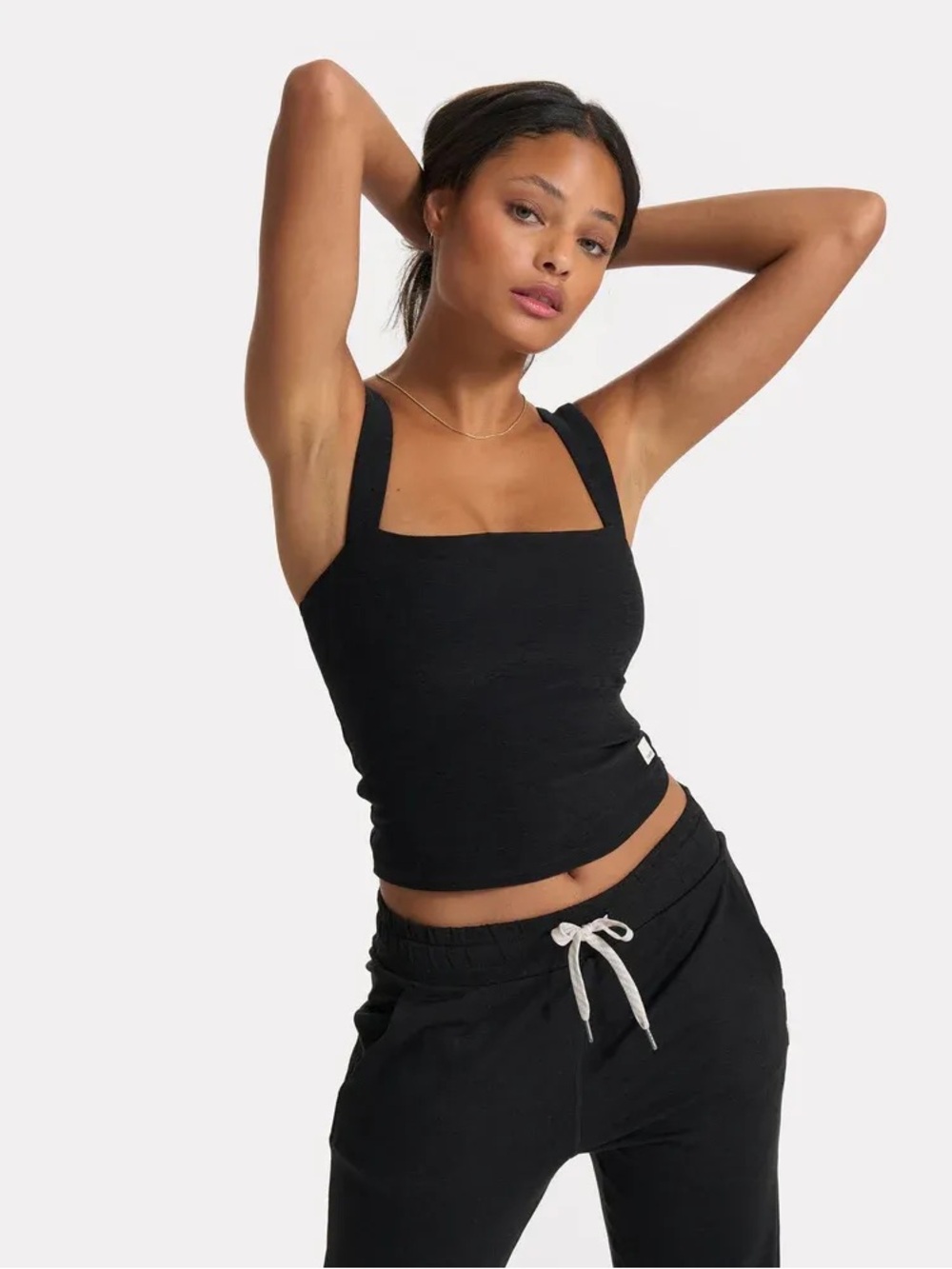 Vuori Elevation Square Neck Tank Black Heather
